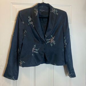 Adrianna Embroidery Sequins Silk 💯 Women’s Suit Blazer Size 8